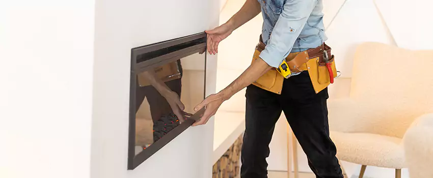 Metal Fireplace Installation in Reading, Massachusetts