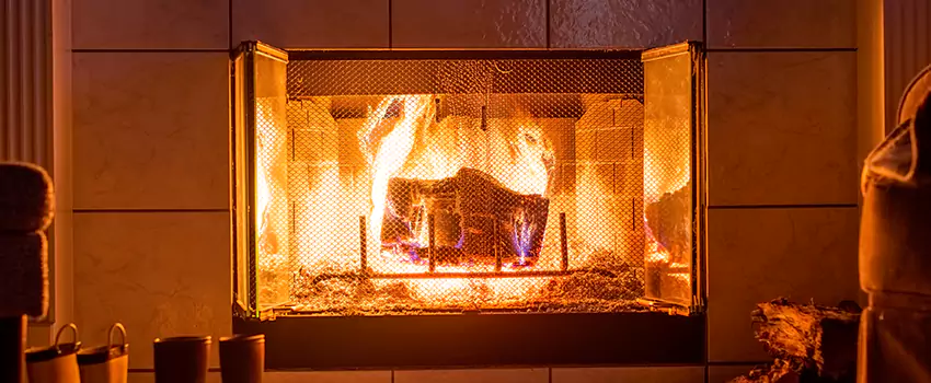 Mendota Hearth Landscape Fireplace Installation in Reading, Massachusetts
