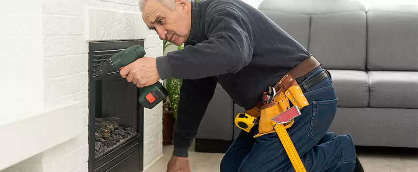 New Indoor Fireplace Installation in Reading, Massachusetts