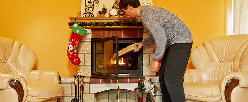Rusted Metal Fireplace Restoration in Reading, Massachusetts