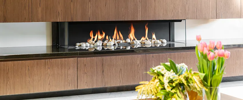 Double-height Fireplace Design Refurbishment in Reading, Massachusetts