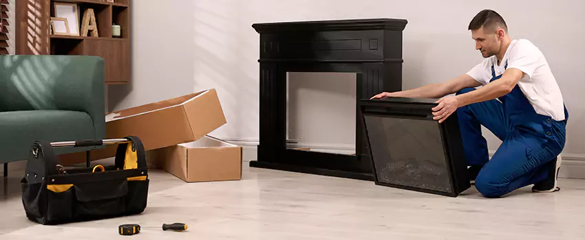 Old Rusted Metal Fireplace Repair And Replacement in Reading, MA